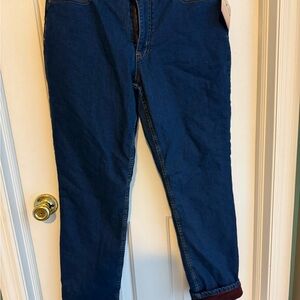 NWT Women's Blue Mountain 5-pocket flannel-lined jeans